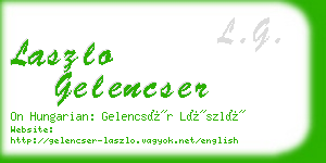 laszlo gelencser business card